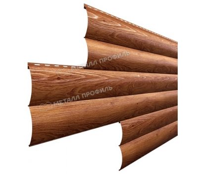 Металлический сайдинг Woodstock-В-28х330 (ECOSTEEL_T-01-ЗолотойДуб-0.5) от производителя  Металл Профиль по цене 1 550 р