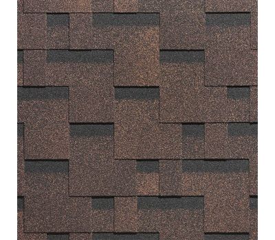 Гибкая черепица ТЕТРИС Коричневый от производителя  Docke по цене 612 р