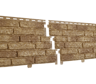 Фасадная панель Стоун Хаус Кварцит - Темно-Бежевый от производителя  Ю-Пласт по цене 0 р